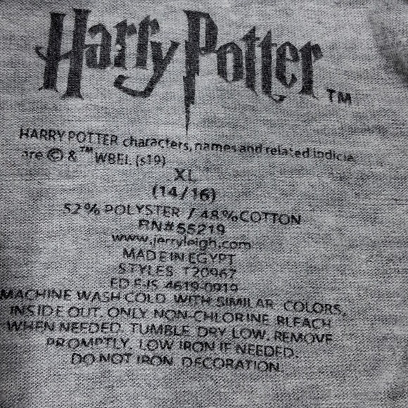 Two Harry Potter Girls Size‎ XL 14/16 Short Sleeve T Shirt 1.Red 2.Gray - Picture 3 of 14